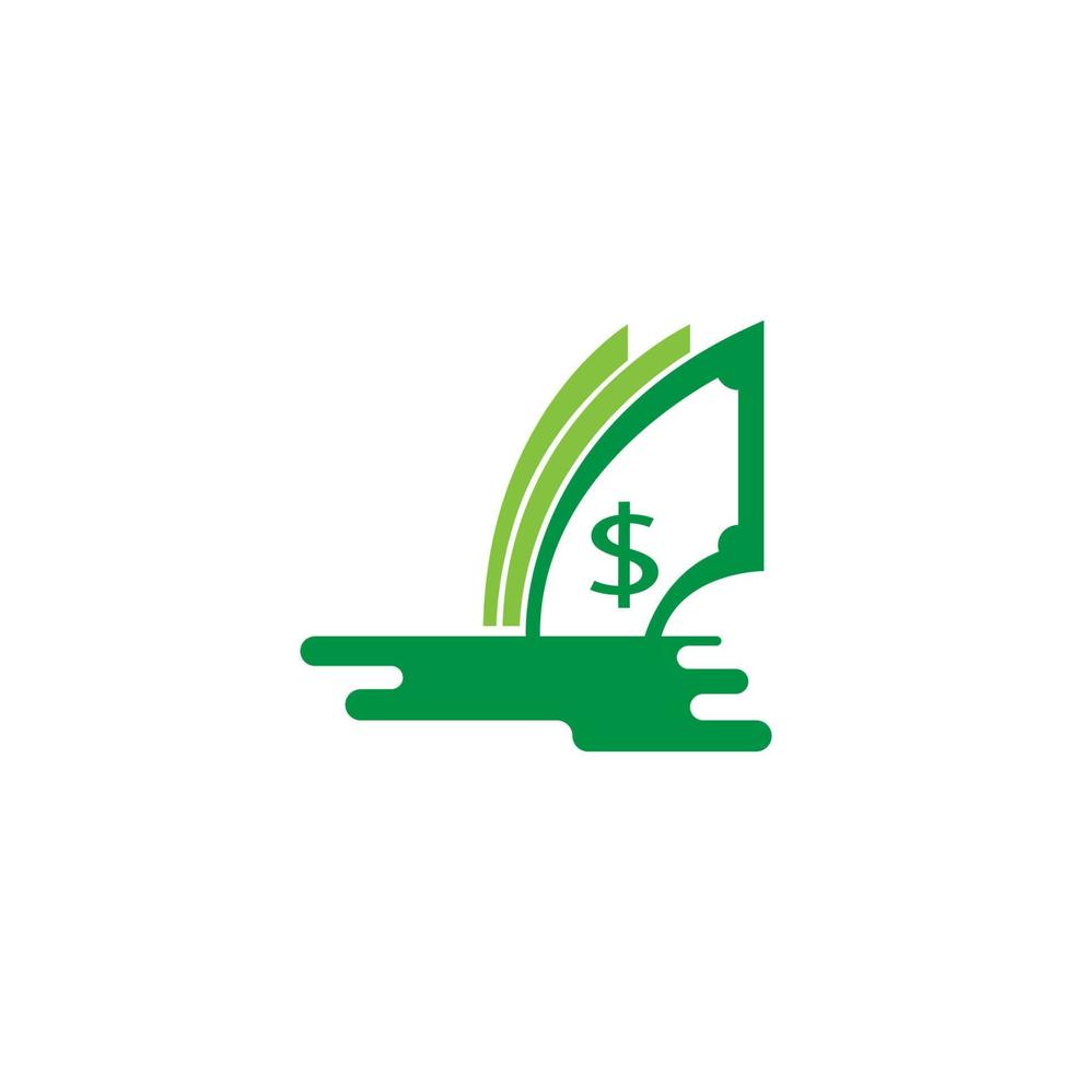 illustrazione vettoriale del disegno dell'icona del logo in contanti