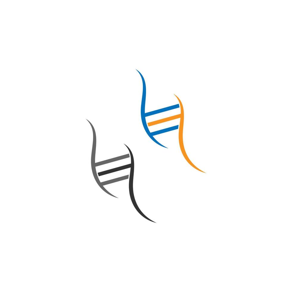 DNA, segno genetico icona logo disegno vettoriale
