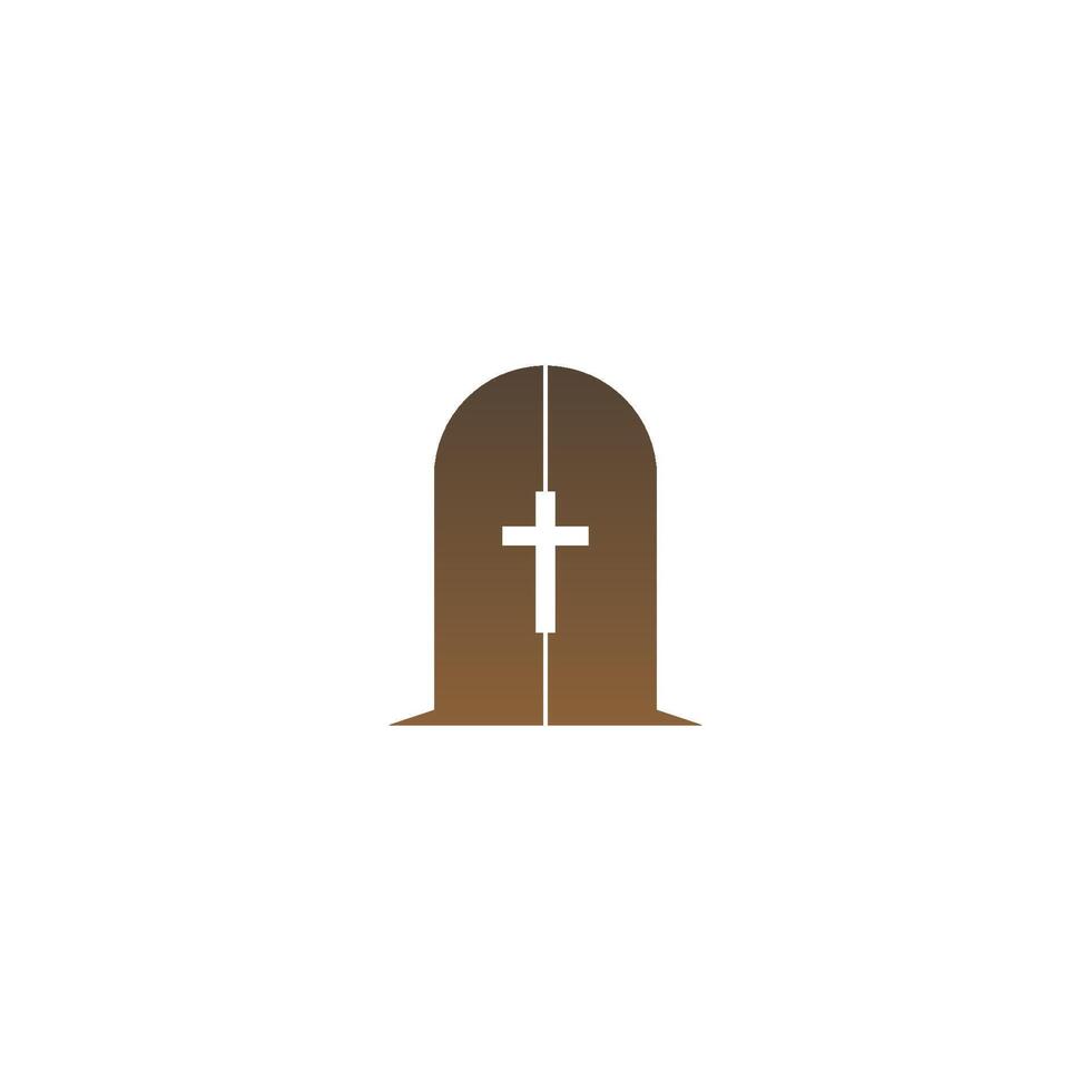 illustrazione del disegno vettoriale del segno del logo dell'icona della chiesa