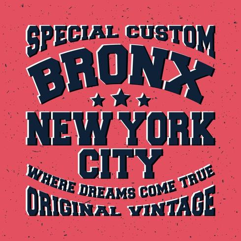 Timbro vintage Bronx vettore