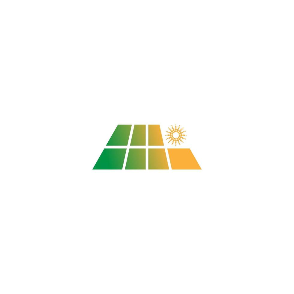 simbolo di energia solare icona fulmine logo design vector