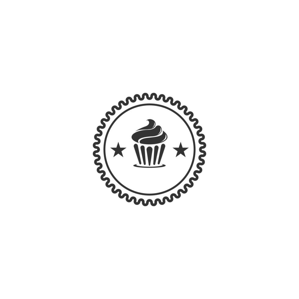 logo della torta nuziale, illustrazione vettoriale del disegno dell'icona della torta