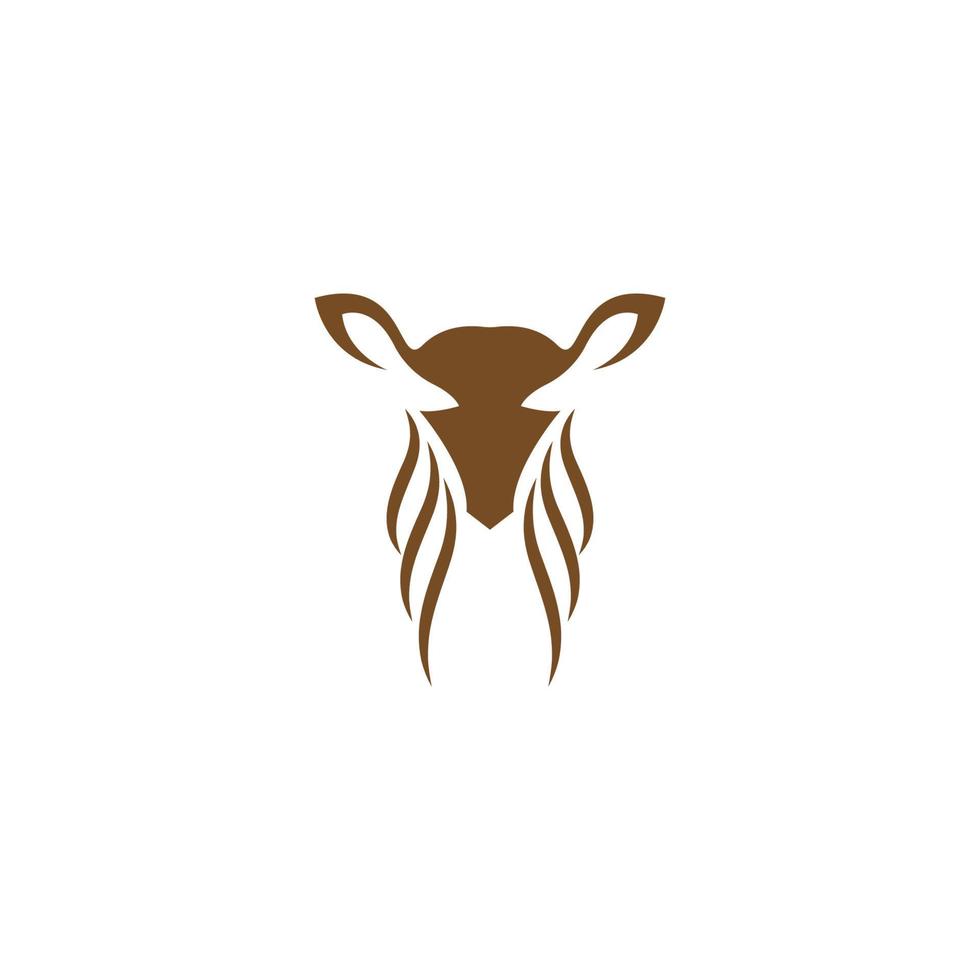 vettore di disegno dell'illustrazione dell'icona del logo dei cervi