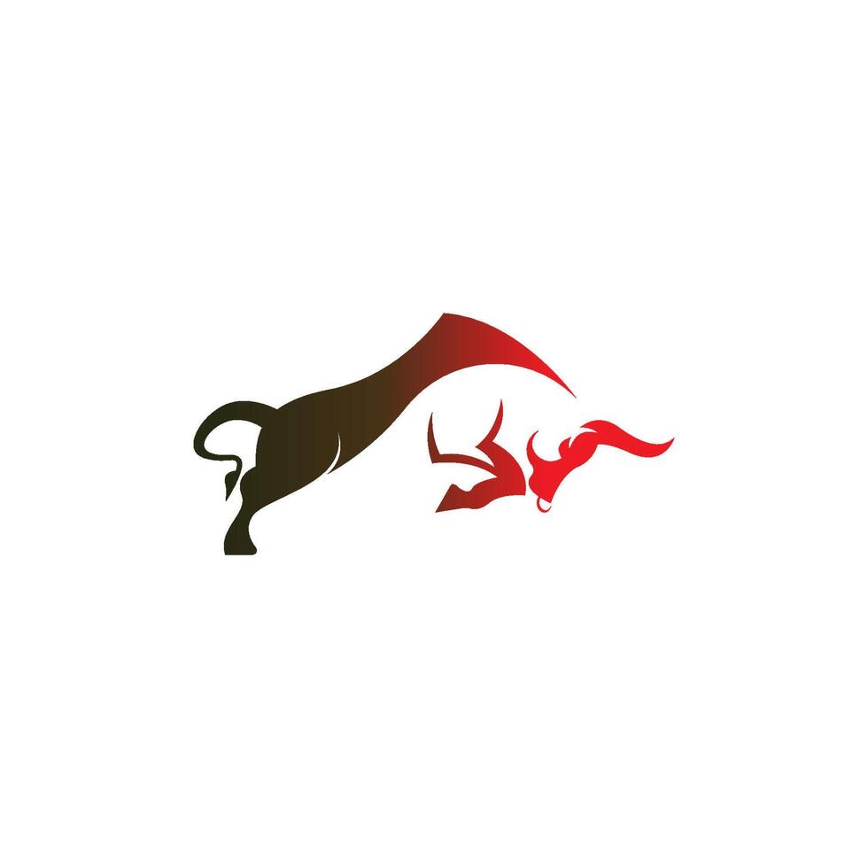 logo icona toro, vettore di progettazione del logo dell'icona della testa di bufalo