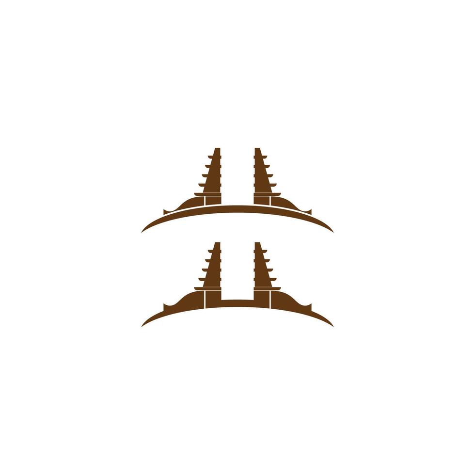 modello vettoriale di design piatto logo icona cancello