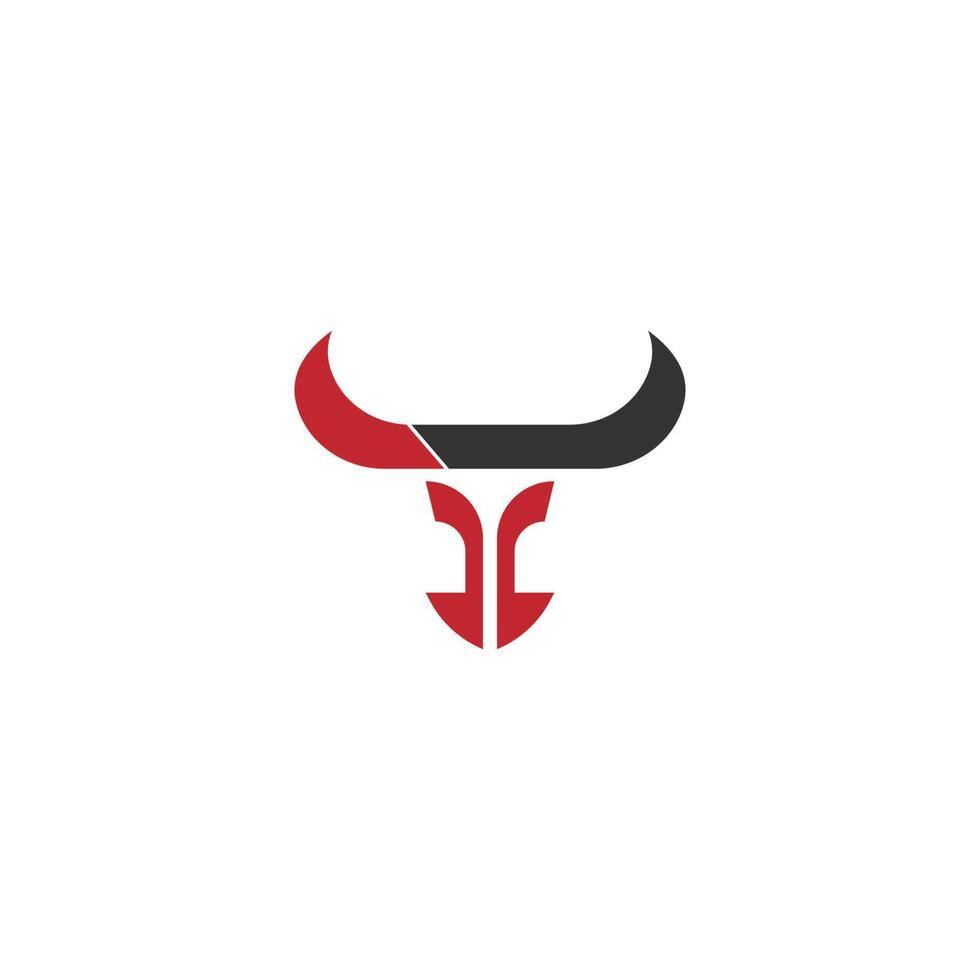 logo icona toro, vettore di progettazione del logo dell'icona della testa di bufalo