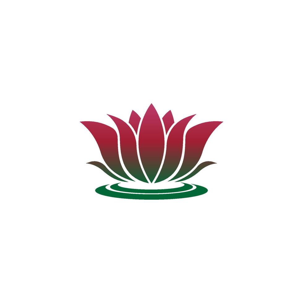 modello di progettazione dell'icona di logo di fiori di loto di bellezza vettore