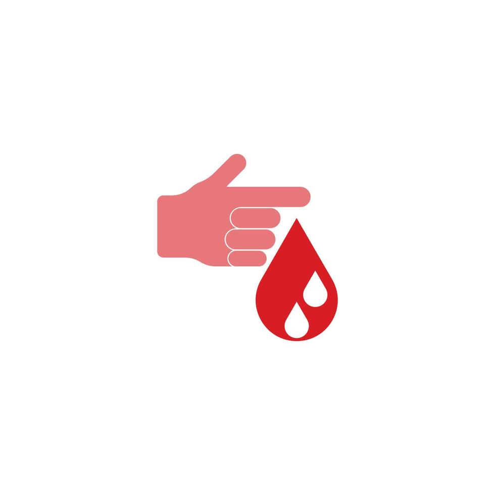 illustrazione vettoriale del disegno dell'icona del logo del sangue