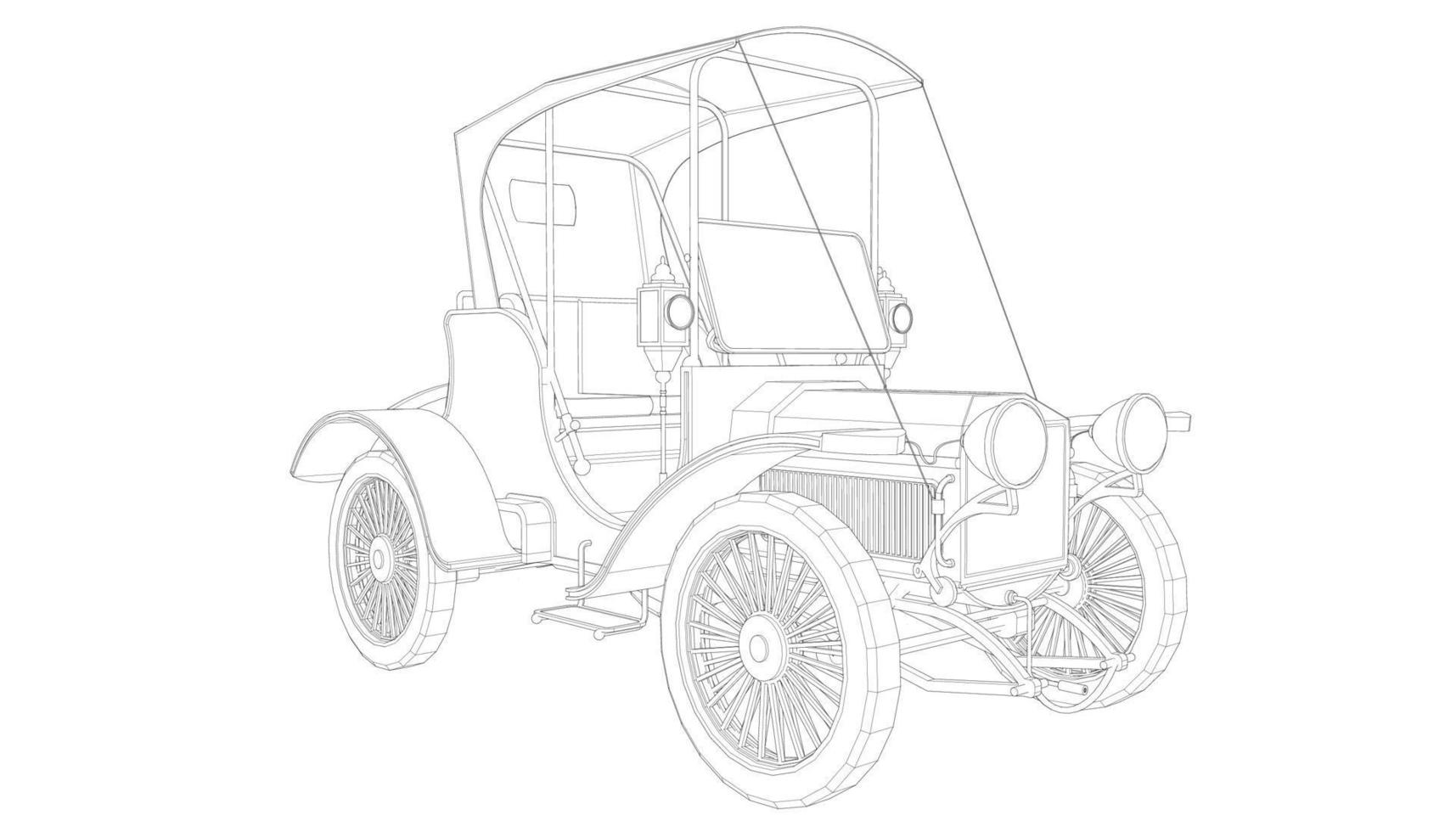 vecchia linea di design per auto vettore