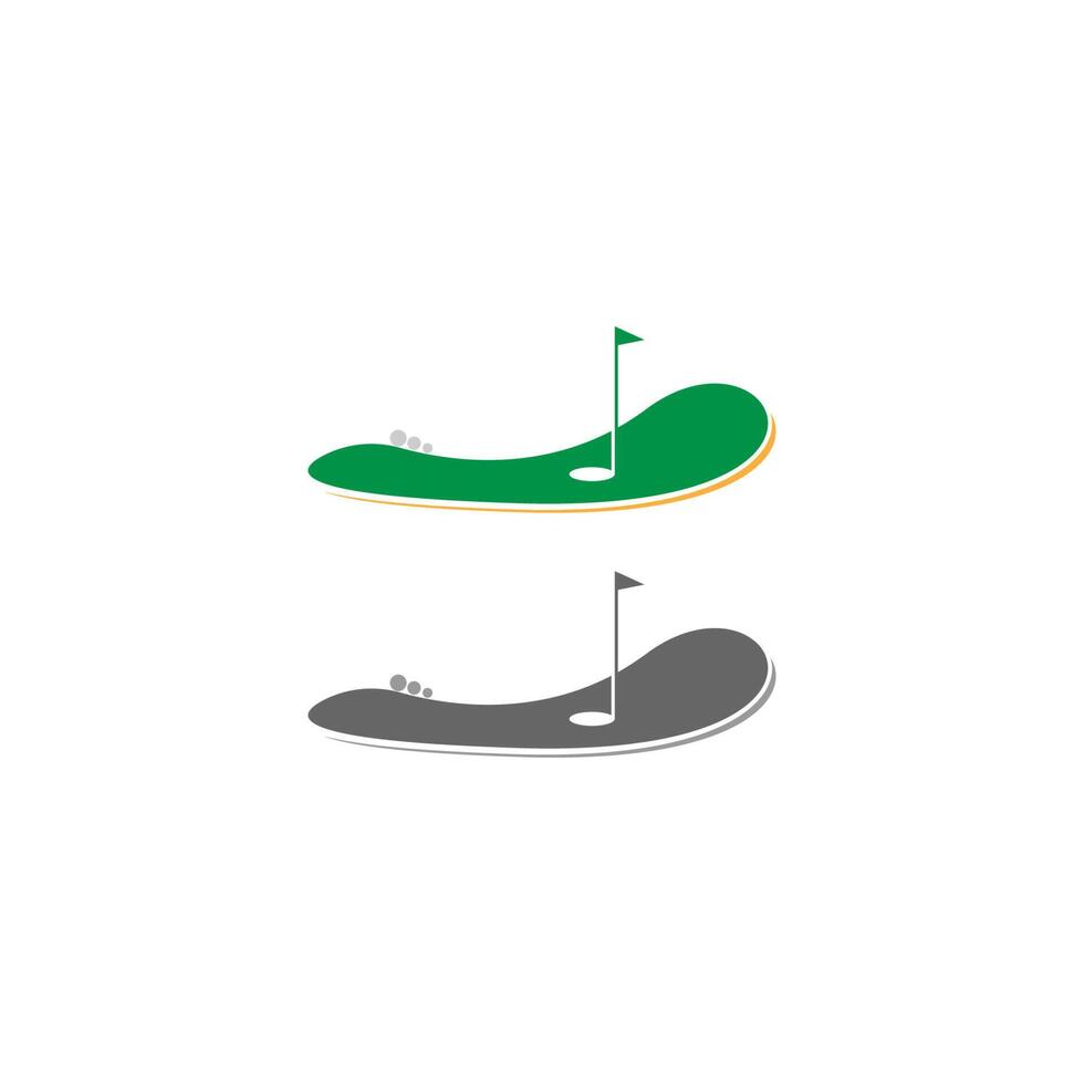 illustrazione di progettazione creativa del modello dell'icona del logo di golf vettore