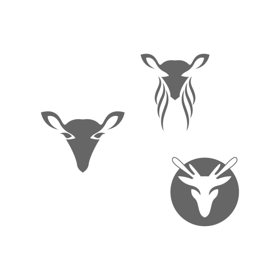 vettore di disegno dell'illustrazione dell'icona del logo dei cervi