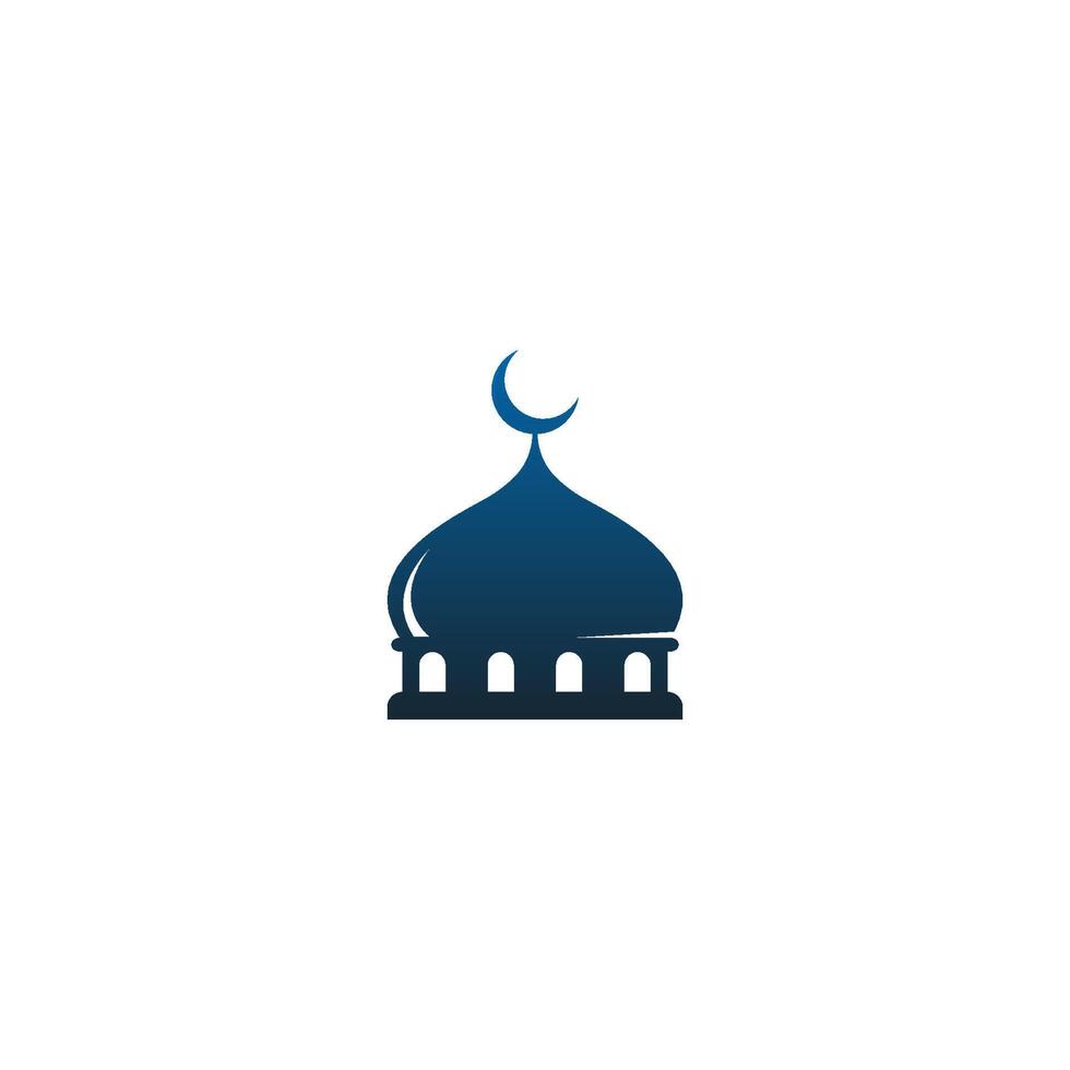 logo islamico, modello vettoriale di disegno dell'icona della moschea