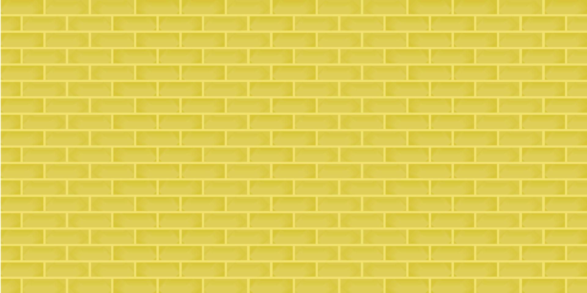 muro di mattoni decorazione colore giallo astratto sfondo struttura carta da parati sfondo modello senza soluzione di continuità illustrazione vettoriale