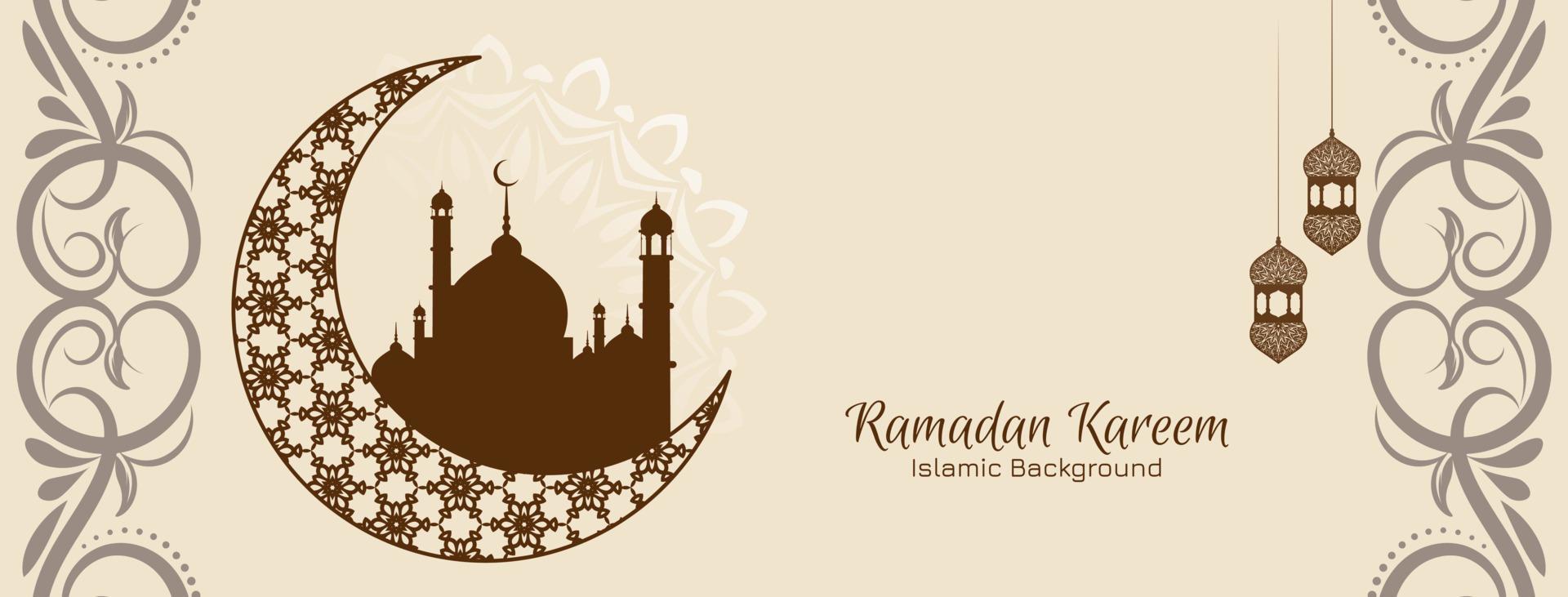 design di banner festival islamico ramadan kareem religioso vettore