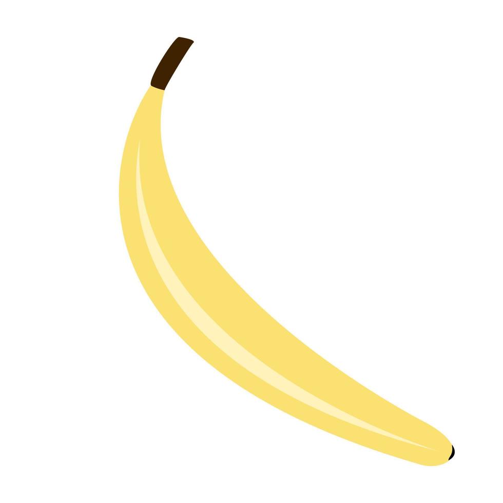 banana isolata su sfondo bianco per il design del tessuto. sfondo di illustrazione vettoriale. illustrazione vettoriale dei cartoni animati. illustrazione vettoriale piatta colorata. illustrazione vettoriale isolato.