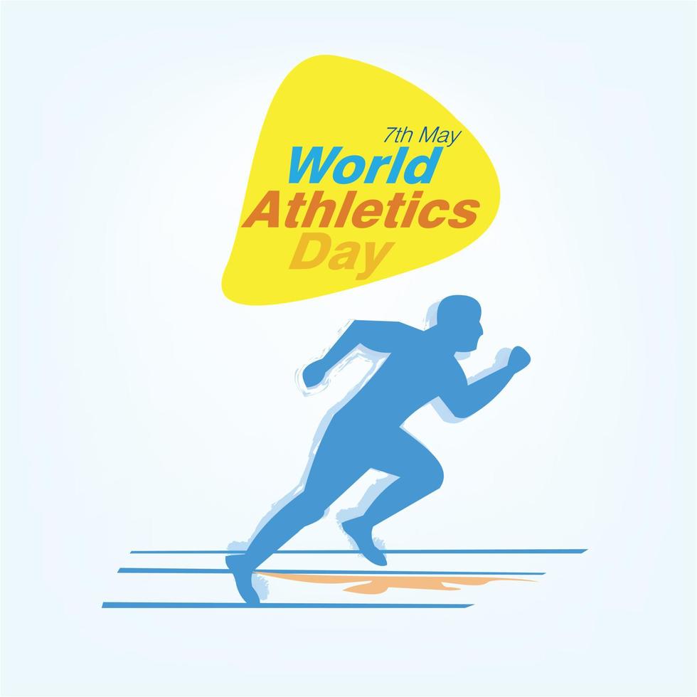 grafica vettoriale della giornata mondiale di atletica leggera per la celebrazione della giornata mondiale di atletica leggera. design semplice ed elegante