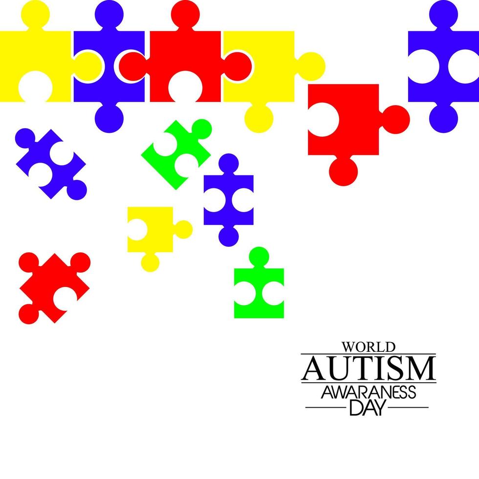 giornata mondiale di sensibilizzazione sull'autismo. concetto di consapevolezza dell'autismo. illustrazione medica piatta in colori vivaci vettore