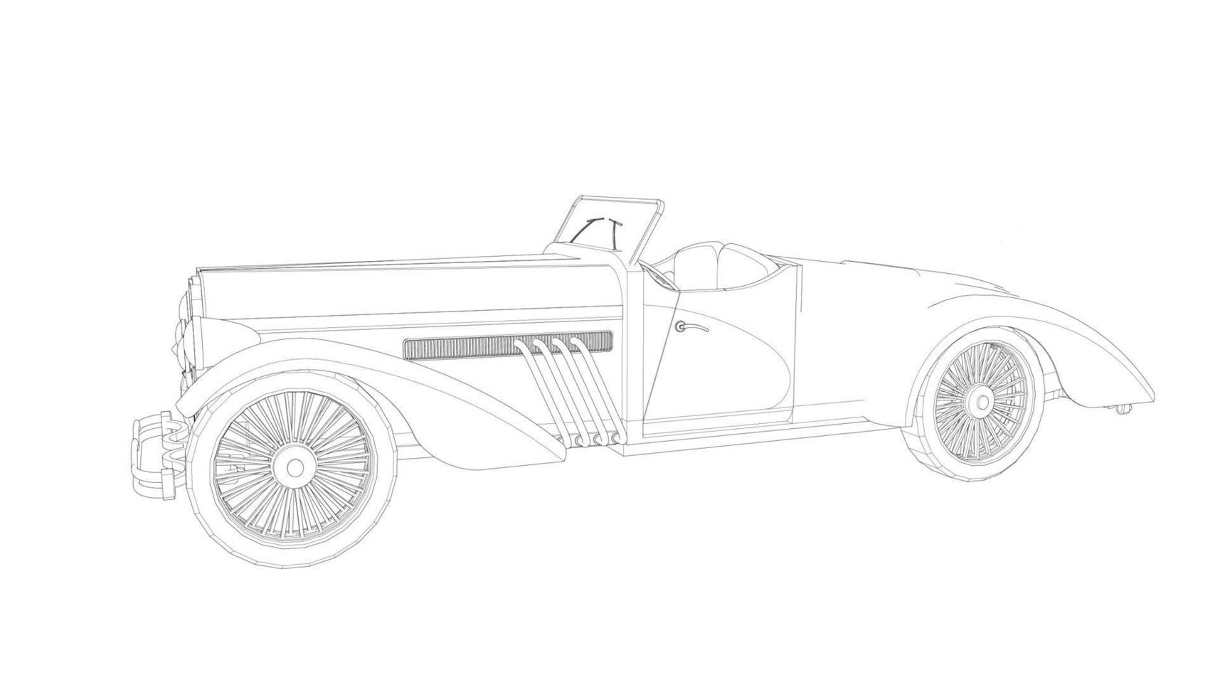 vecchia linea di design per auto vettore