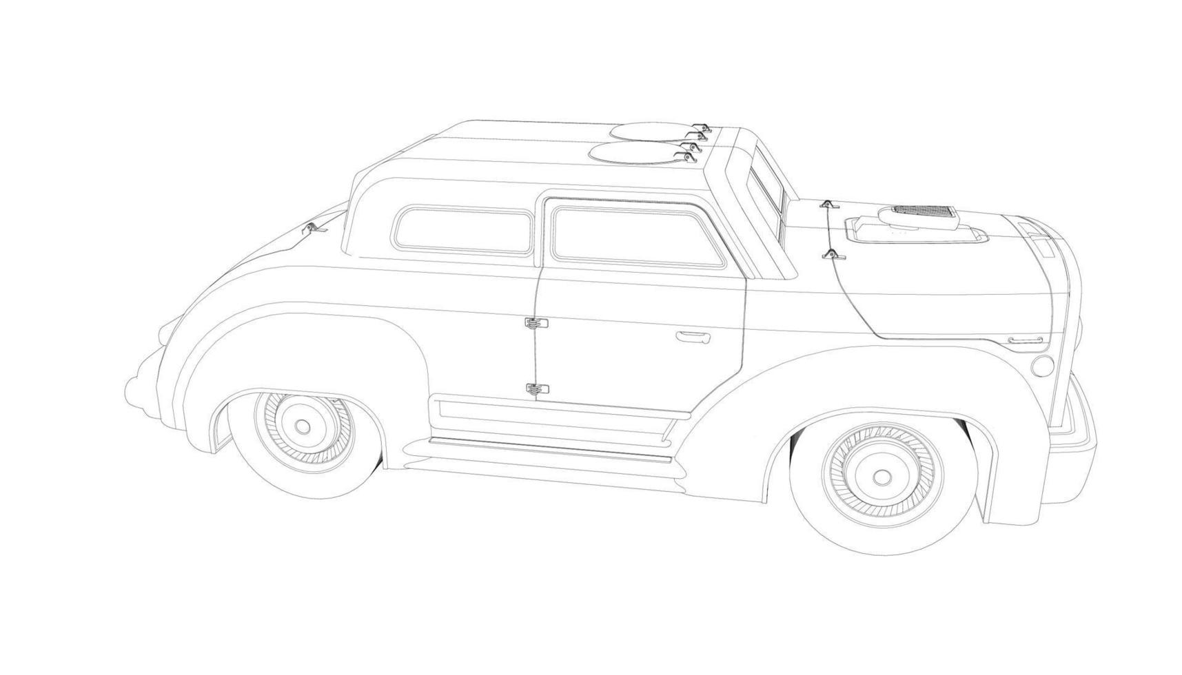 vecchia linea di design per auto vettore