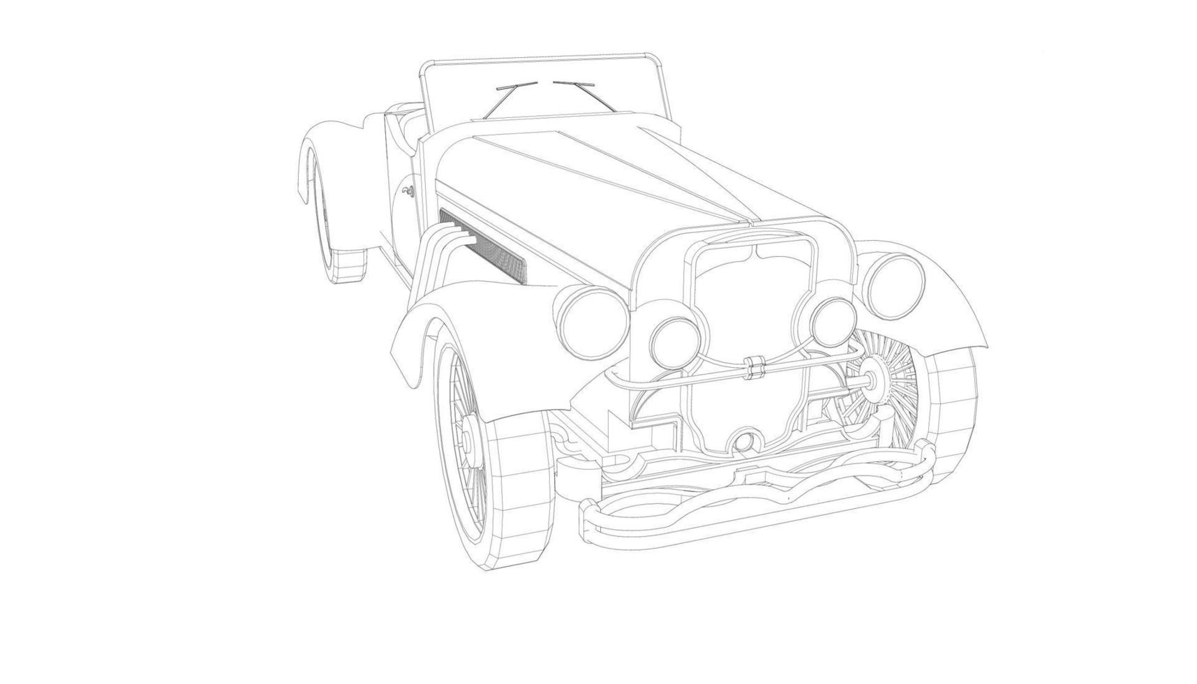 vecchia linea di design per auto vettore