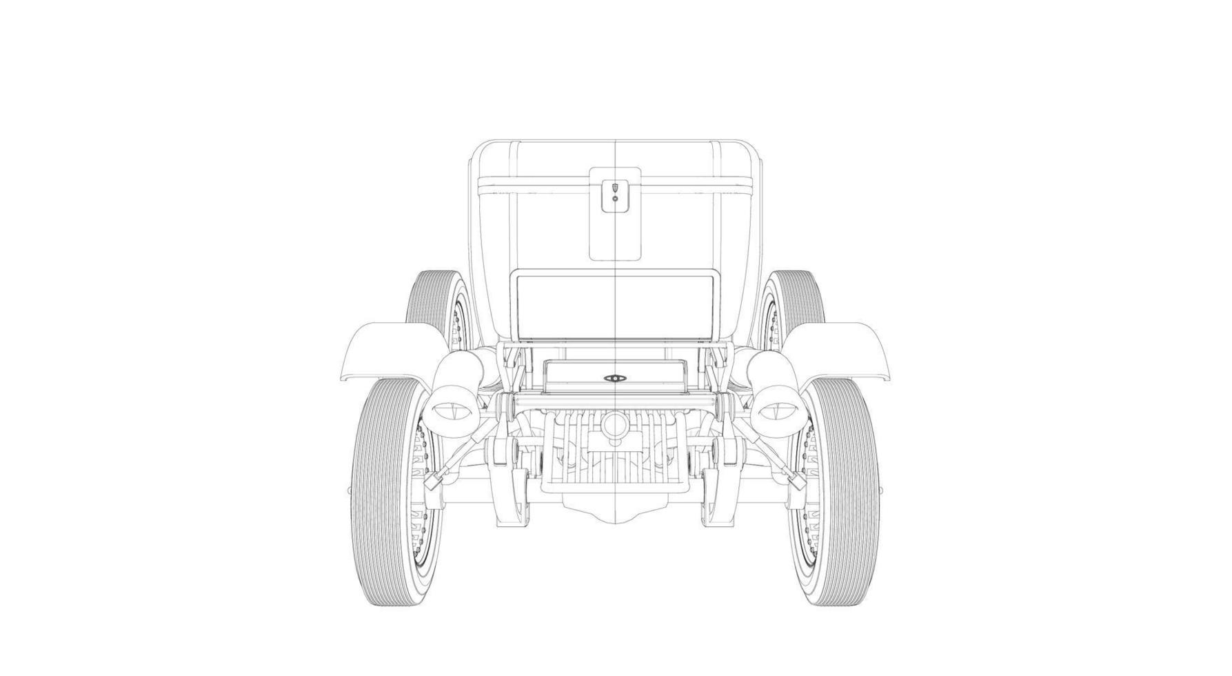 vecchia linea di design per auto vettore