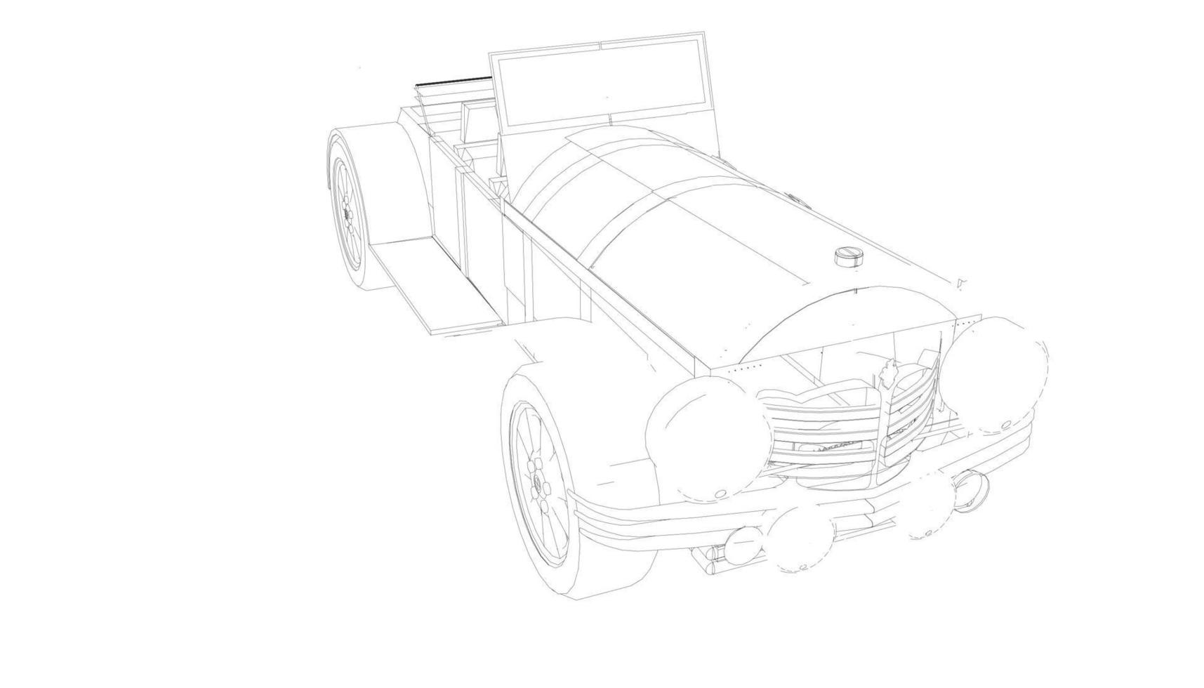 vecchia linea di design per auto vettore