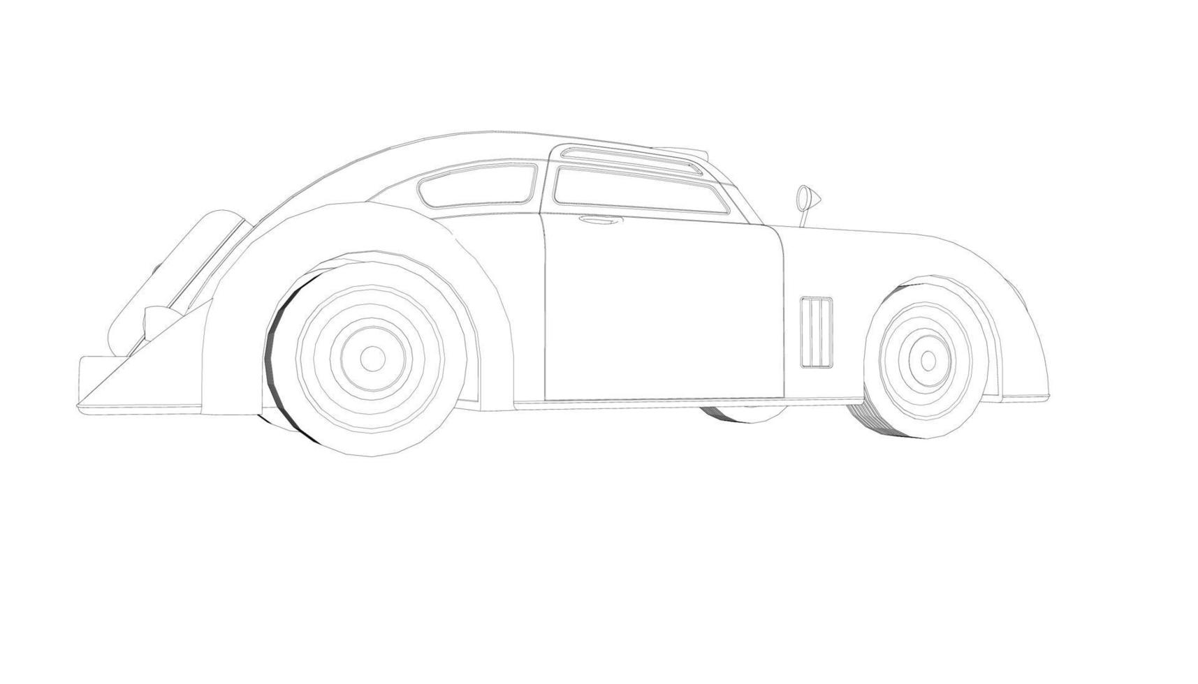 vecchia linea di design per auto vettore