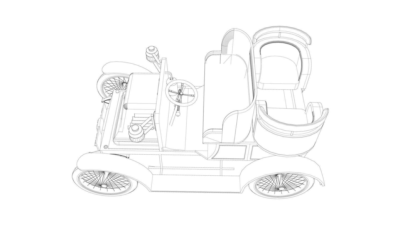 vecchia linea di design per auto vettore