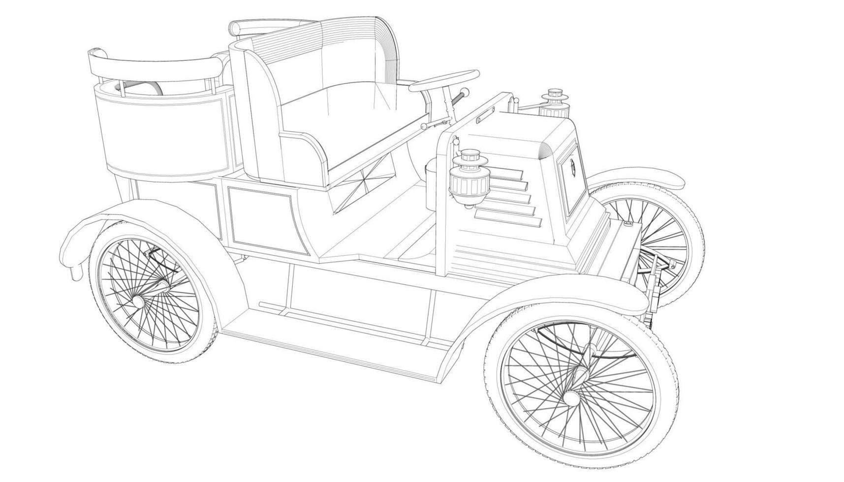 vecchia linea di design per auto vettore