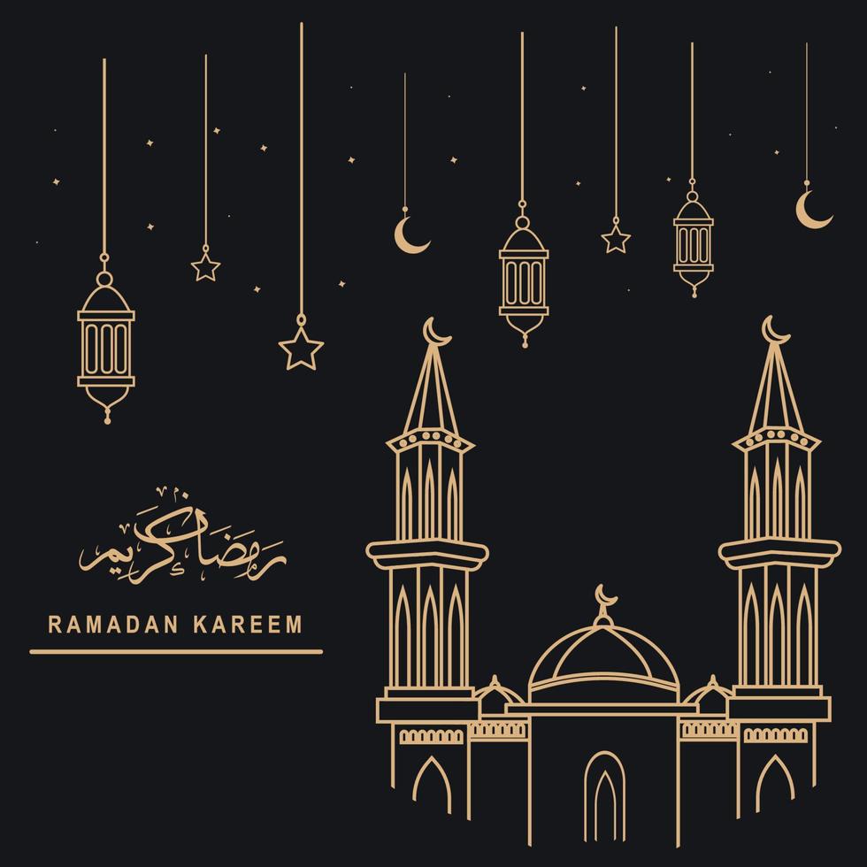 design di ramadan kareem vettore