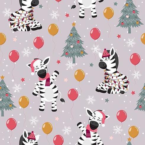 Albero di Natale e Zebra Winter seamless vettore