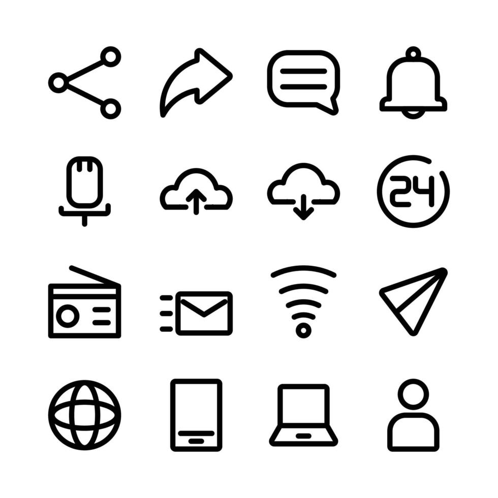 questa è una raccolta di icone di comunicazione vettore