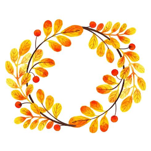Belle foglie di autunno dell&#39;acquerello vettore