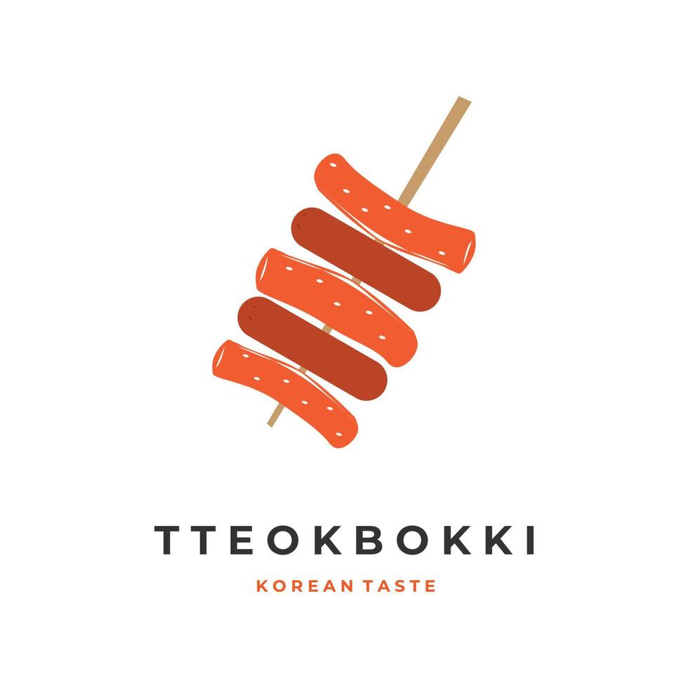 sotteok tteokbokki cibo di strada coreano vettore