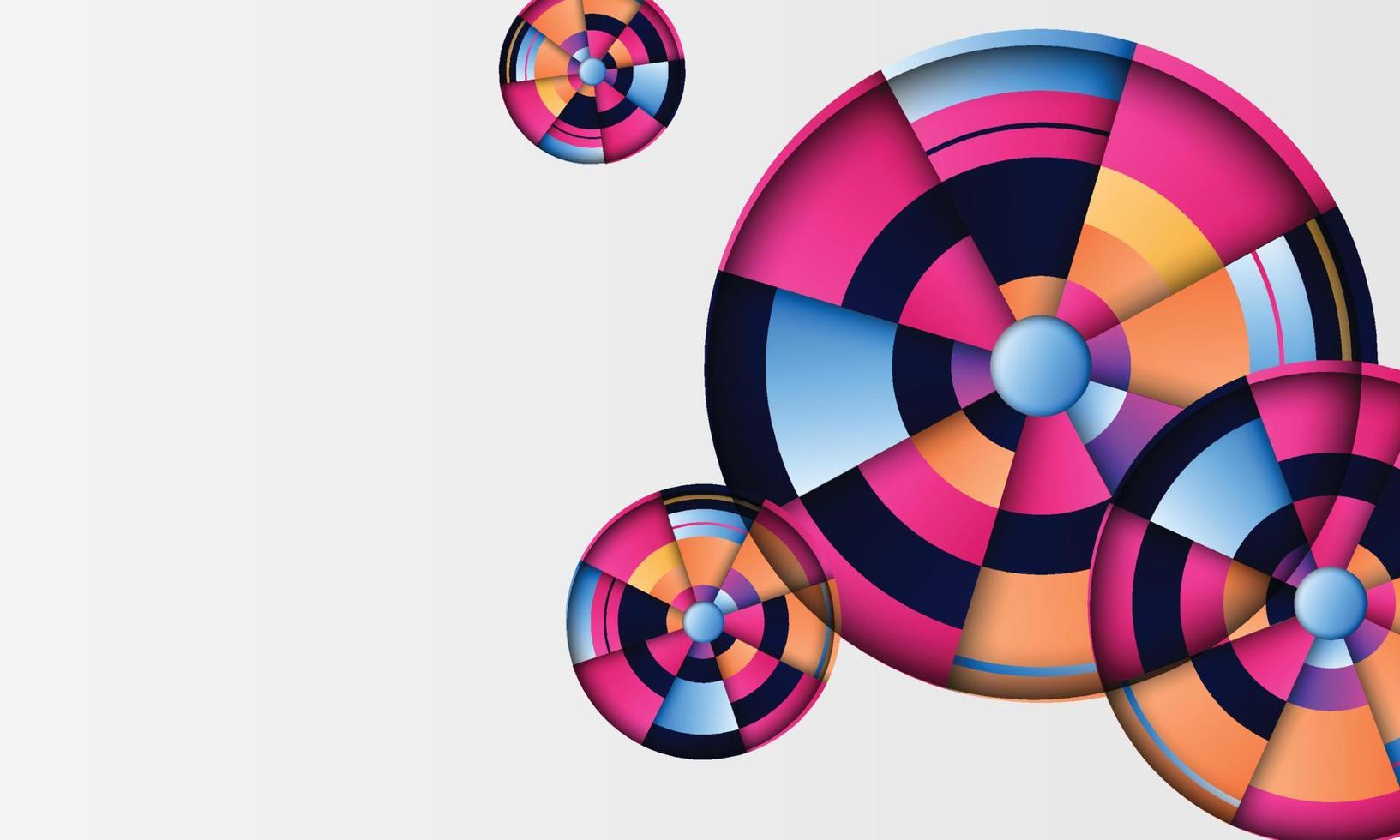 sfondo di forma di cerchi geometrici colorati astratti. vettore