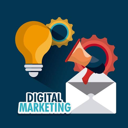 Progettazione di marketing digitale vettore