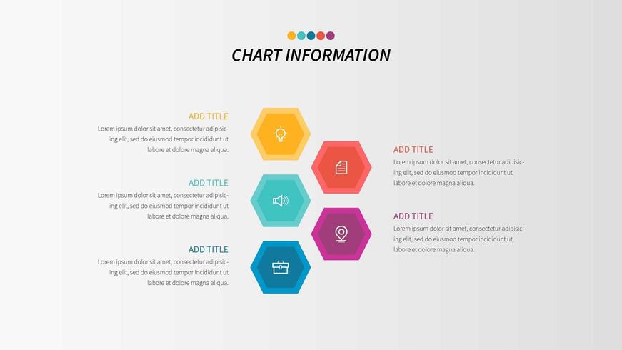 Infografica aziendale in 5 passaggi vettore