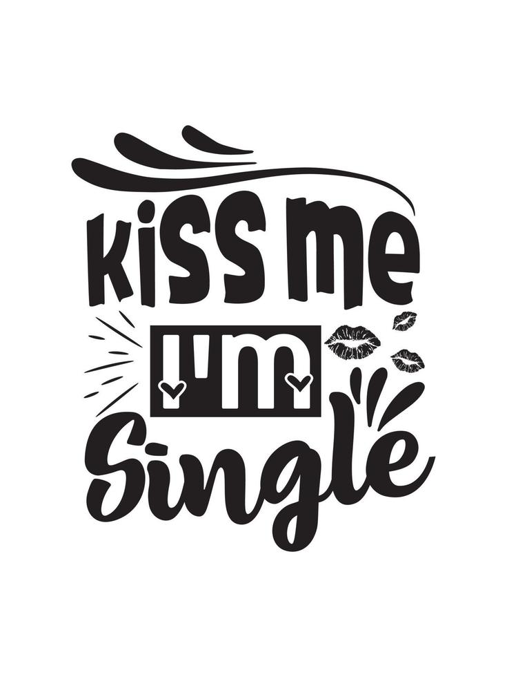 disegno della maglietta di tipografia del bacio vettore