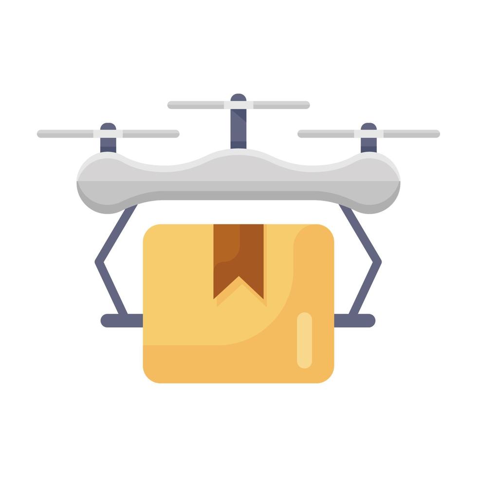 icona della tecnologia moderna del vettore di consegna drone