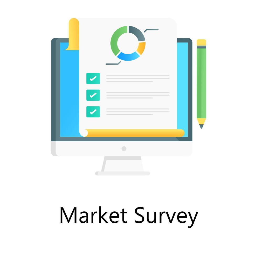 indagine di mercato in stile gradiente piatto modificabile vettore