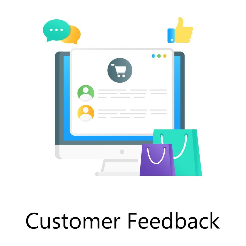 avatar all'interno del chatbot o concetto di gesto della mano del vettore di feedback del cliente in stile sfumato
