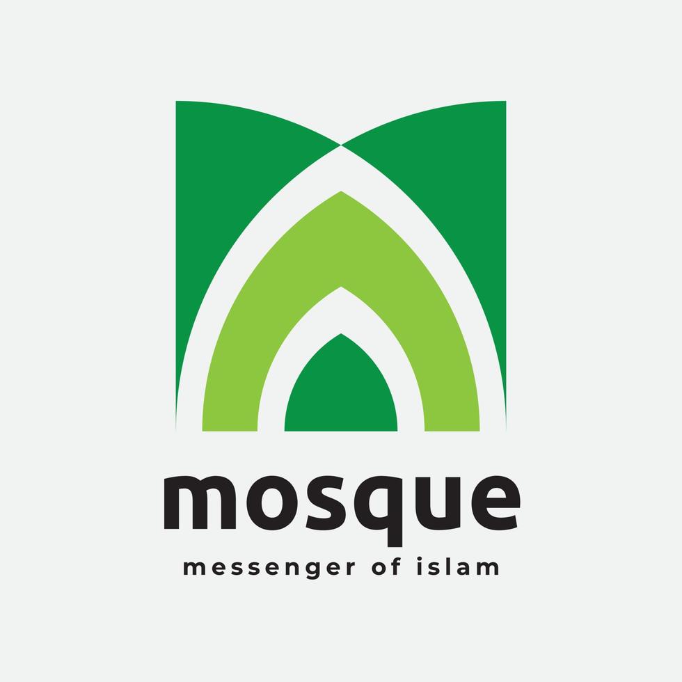 moschea - logo del centro di educazione islamica vettore