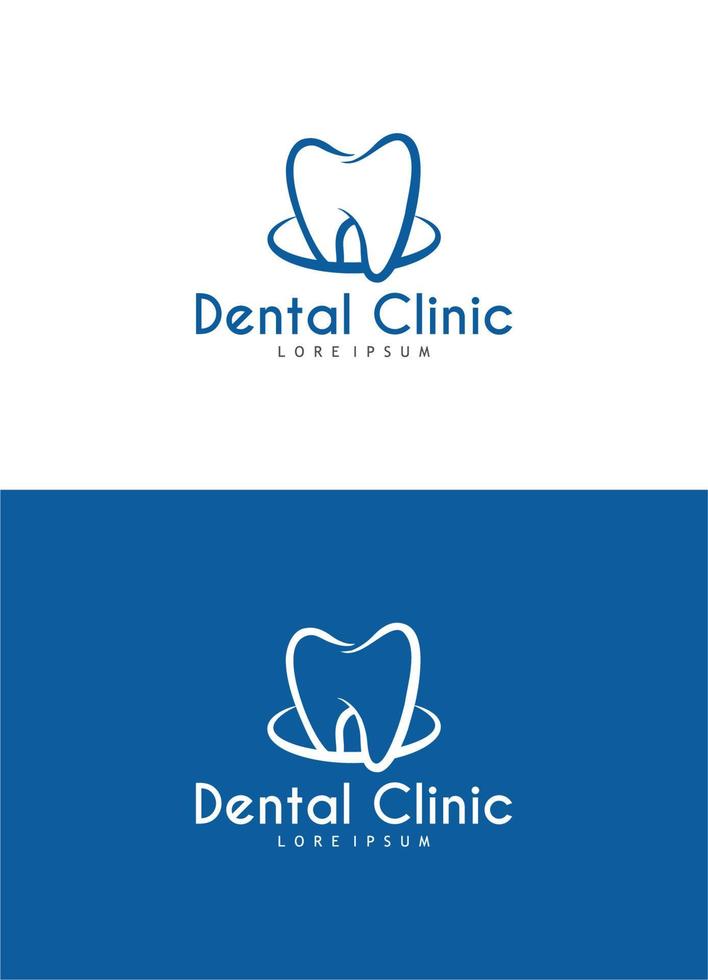 modello di progettazione del logo della clinica dentale vettore