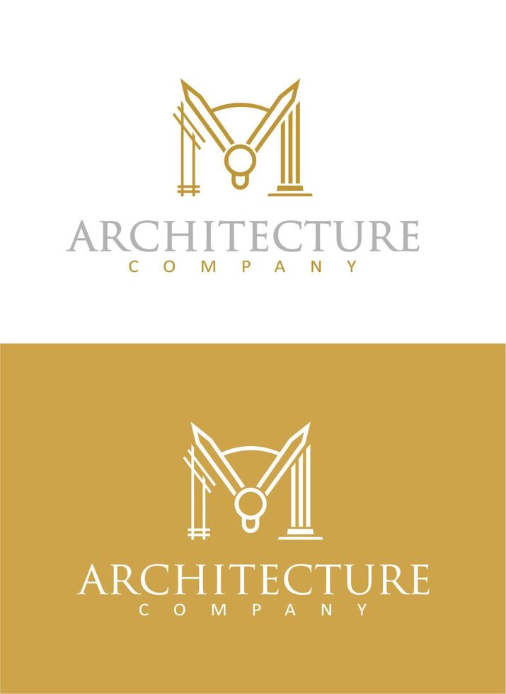 modello di progettazione del logo di architettura vettore