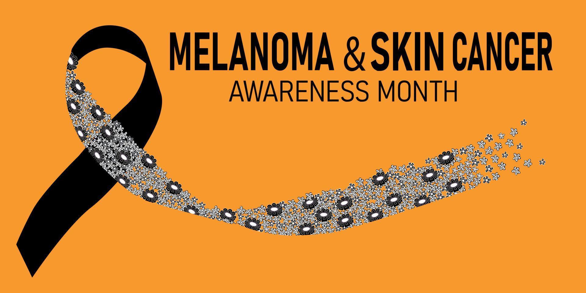 banner del mese di sensibilizzazione sul melanoma e sul cancro della pelle vettore