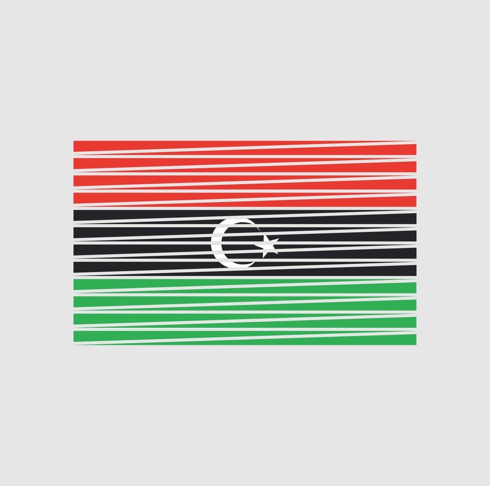 pennello bandiera libia. bandiera nazionale vettore