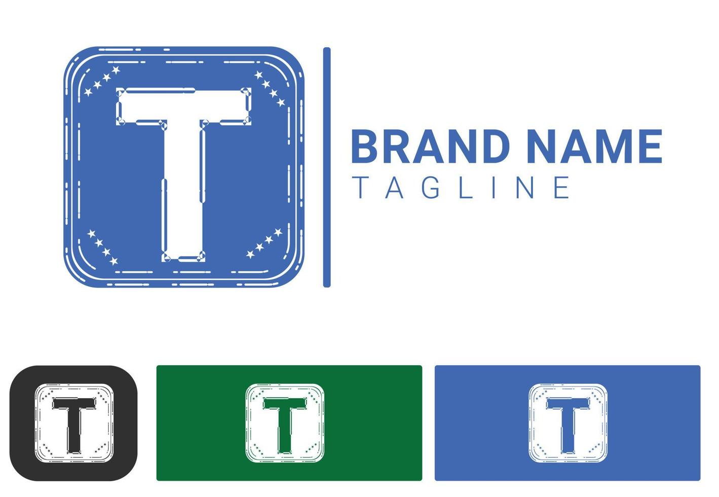 logo della lettera t e modello di progettazione dell'icona vettore