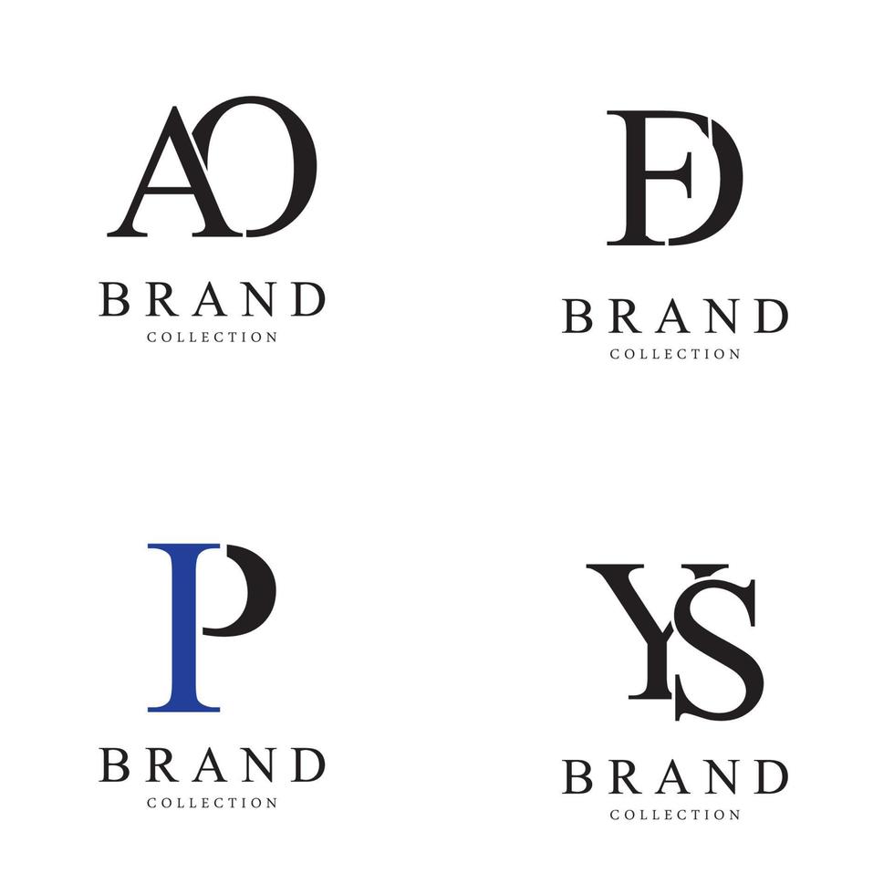 lettera vettoriale logo design simbolo icona emblema