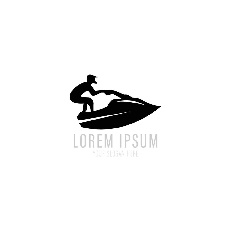 design del logo delle corse di sport acquatici, perfetto per il design del logo della squadra di eventi e club. vettore