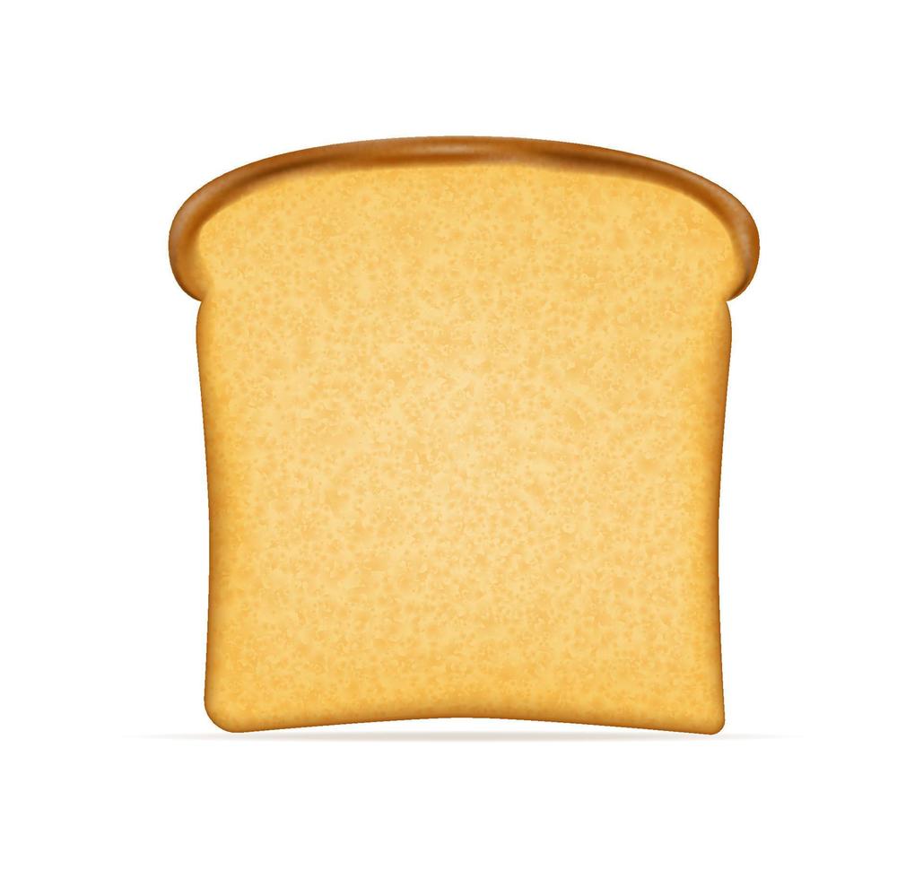 pane tostato per tostare in un'illustrazione vettoriale tostapane isolata su sfondo bianco